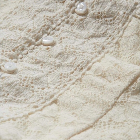 Abercrombie & Fitch Women's Off White Tessa Strapless Lace Dress Size Small - Picture 6 of 13